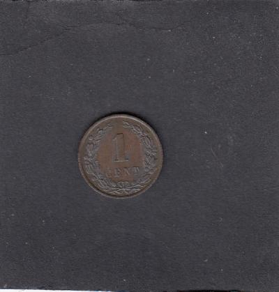 Beschrijving: 1 Cent WILLEM III 